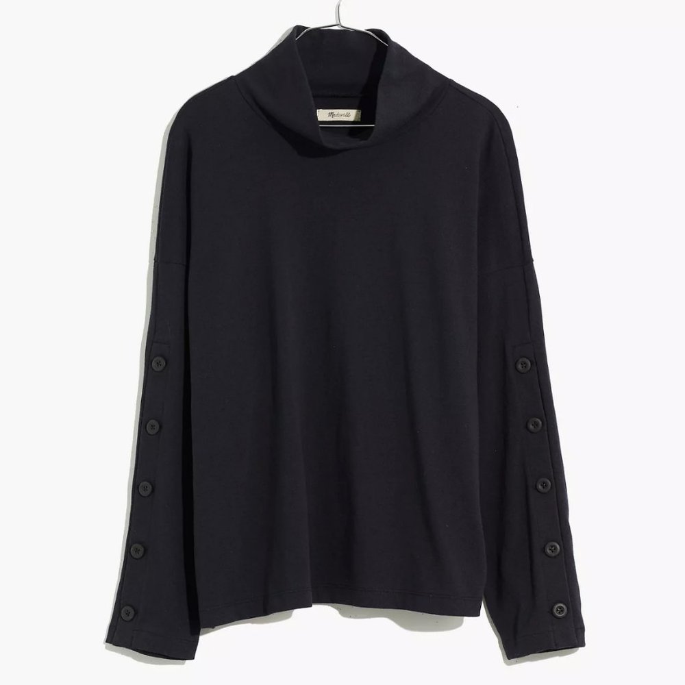 🔥MOVING SALE🔥NEW Madewell Button Turtleneck Top